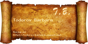 Todorov Barbara névjegykártya