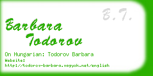 barbara todorov business card